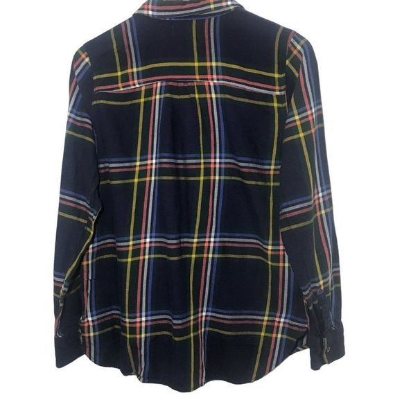 Old Navy 100% Cotton Plaid Button Front Shirt Size Medium - Picture 6 of 10